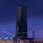 Dusit Thani Abu Dhabi facade lighting project by Star Facade Lighting – creative architectural lighting design UAE.