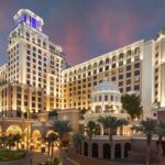 Kempinski Hotel Dubai facade lighting design by Star Facade Lighting – elegant LED architectural lighting UAE.